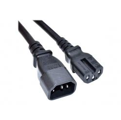 Kabel AKYGA zasilający AK-UP-06 IEC C14 C15 250V/50Hz 1.8m