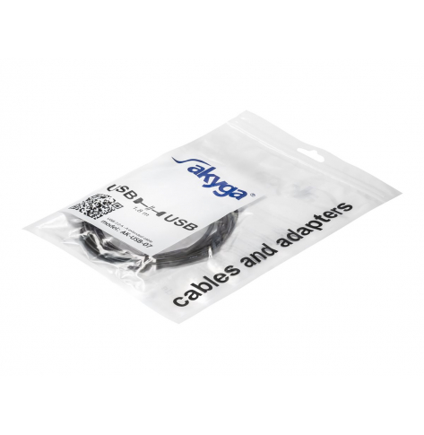 Kabel AKYGA USB AK-USB-07 przedluzacz USB A m / USB A f ver. 2.0 1.8m