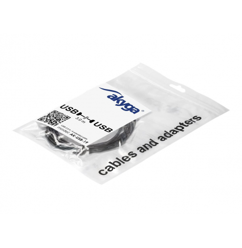 Kabel AKYGA USB AK-USB-19 przedluzacz USB A m / USB A f ver. 2.0 3.0m