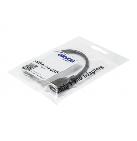 Kabel AKYGA USB AK-USB-23 USB A m / USB A f ver. 2.0 15cm