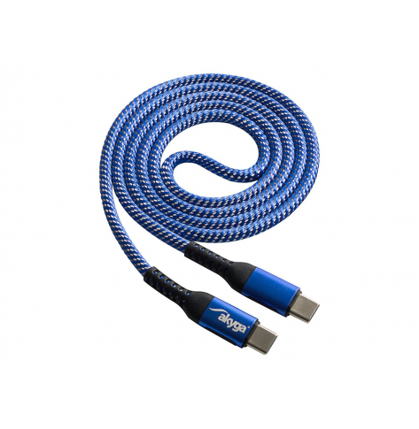 Kabel AKYGA USB AK-USB-37 USB-C m / USB-C m 2.0 100W 1.0m
