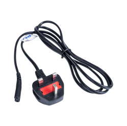 Kabel AKYGA zasilajacy AK-AG-03A brytyjski CCA BS 1363 Typ G / IEC C7 1.5 m UK