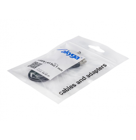 Kabel AKYGA zasilajacy AK-DC-01 USB A m / 5.5 x 2.1 mm m