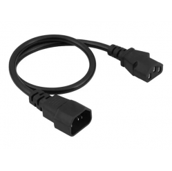 Kabel AKYGA zasilajacy AK-PC-14A przedluzacz CCA IEC C13 / C14 0.5m