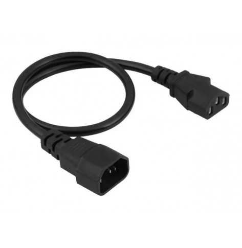 Kabel AKYGA zasilajacy AK-PC-14A przedluzacz CCA IEC C13 / C14 0.5m