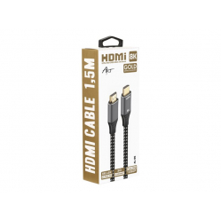 Kabel ART HDMI 8K 1.5m HQ gold-plated AL-06