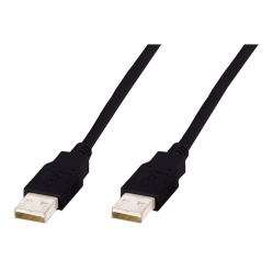 Kabel ASM AK-300100-018-S ASSMANN USB 2.0 HighSpeed Typ USB A/USB A M/M czarny 1,8m