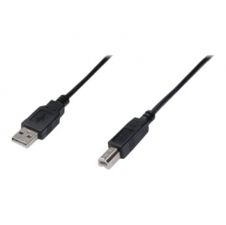 Kabel ASM AK-300102-010-S ASSMANN USB 2.0 HighSpeed Typ USB A/USB B M/M czarny 1m