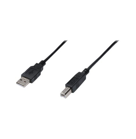 Kabel ASM AK-300102-010-S ASSMANN USB 2.0 HighSpeed Typ USB A/USB B M/M czarny 1m