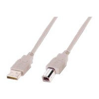 Kabel ASM AK-300102-018-E USB2,0 A m / B m 1,8m bezowy UL