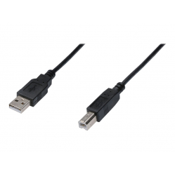 Kabel ASM AK-300102-018-S ASSMANN USB 2.0 HighSpeed Typ USB A/USB B M/M czarny 1,8m