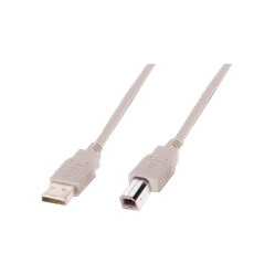 Kabel ASM AK-300102-030-E USB2,0 A m / B m 3,0m bezowy UL