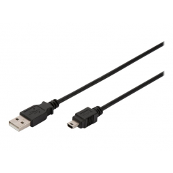 Kabel ASM AK-300108-018-S ASSMANN USB 2.0 HighSpeedCanonTyp USB A/miniUSB B (5pin) M (plug) 1,8m