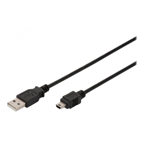 Kabel ASM AK-300108-018-S ASSMANN USB 2.0 HighSpeedCanonTyp USB A/miniUSB B (5pin) M (plug) 1,8m