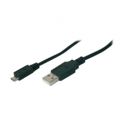 Kabel ASM AK-300110-010-S ASSMANN USB 2.0 HighSpeed Typ USB A/microUSB B M/M czarny 1m