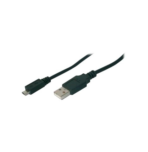 Kabel ASM AK-300110-010-S ASSMANN USB 2.0 HighSpeed Typ USB A/microUSB B M/M czarny 1m