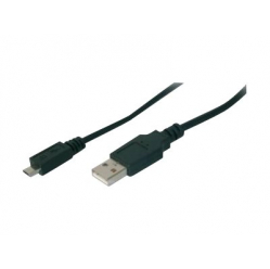 Kabel ASM AK-300127-018-S ASSMANN USB 2.0 HighSpeed Typ USB A/microUSB BM/M czarny 1,8m