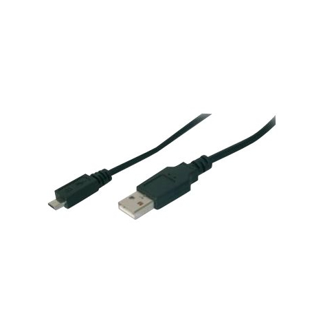 Kabel ASM AK-300127-018-S ASSMANN USB 2.0 HighSpeed Typ USB A/microUSB BM/M czarny 1,8m