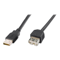 Kabel ASM AK-300200-018-S ASSMANN USB 2.0 HighSpeed Typ USB A/USB A M/z czarny 1,8m