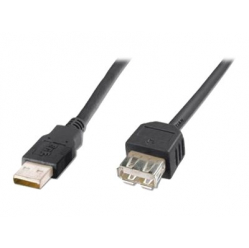 Kabel ASM AK-300200-030-S ASSMANN USB 2.0 HighSpeed Typ USB A/USB A M/z czarny 3m