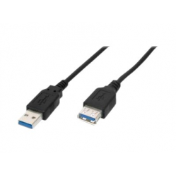 Kabel ASM AK-300203-018-S ASSMANN USB 3.0 SuperSpeed Typ USB A/USB A M/z czarny 1,8m