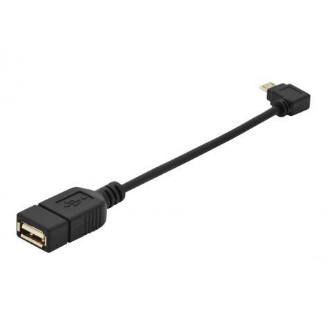 Kabel ASM AK-300313-002-S ASSMANN adapter USB2.0 HighSpeed OTG Typ microUSB B katowy/USB A M/z 0.2m