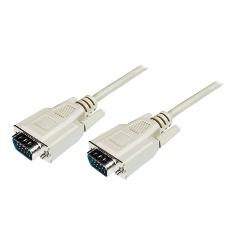 Kabel ASM AK-310100-018-E VGA 1080p FHD Typ DSUB15/DSUB15 M/M szary 1,8m