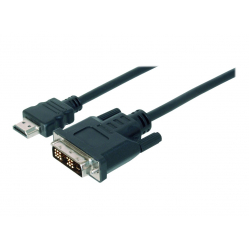 Kabel ASM AK-330300-020-S ASSMANN adapter HDMI 1.3 Standard Typ HDMI A/DVI-D (18+1) M/M czarny 2m