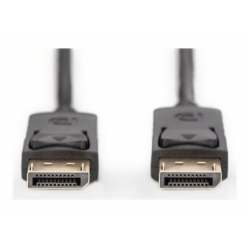 Kabel ASM AK-340100-010-S ASSMANN DisplayPort 1.2 z zatrzaskami Typ DP/DP M/M czarny 1M