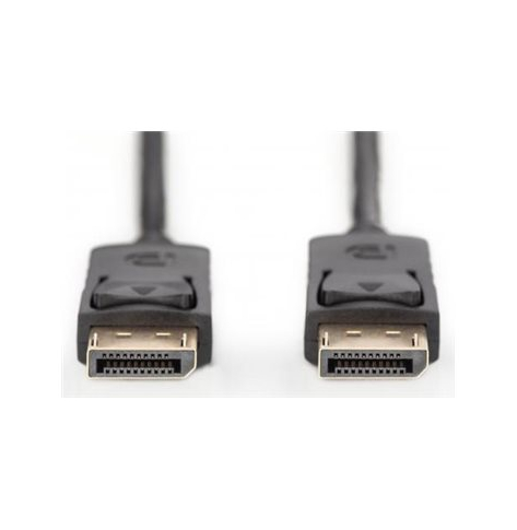 Kabel ASM AK-340100-010-S ASSMANN DisplayPort 1.2 z zatrzaskami Typ DP/DP M/M czarny 1M