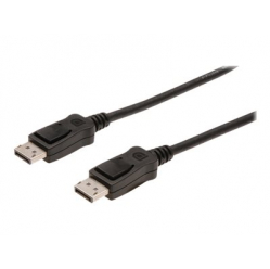 Kabel ASM AK-340100-030-S ASSMANN DisplayPort 1.2 z zatrzaskami Typ DP/DP M/M czarny 3m