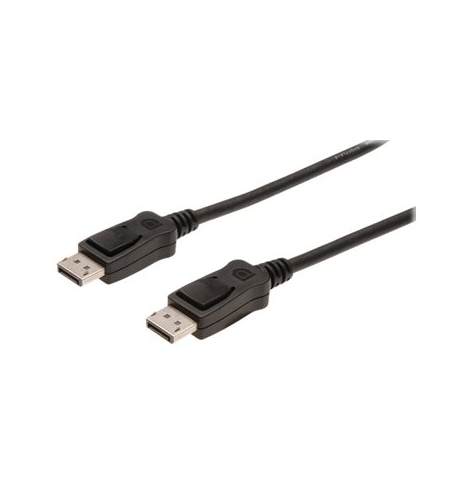 Kabel ASM AK-340100-030-S ASSMANN DisplayPort 1.2 z zatrzaskami Typ DP/DP M/M czarny 3m