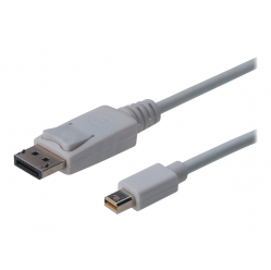 Kabel ASM AK-340102-030-W ASSMANN Displayport 1.1a Typ miniDP/DP M/M bialy 3m