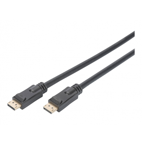 Kabel ASM AK-340105-200-S DisplayPort ze wzmacniaczem 4K UHD Typ DP/DP M/M czarny 20m