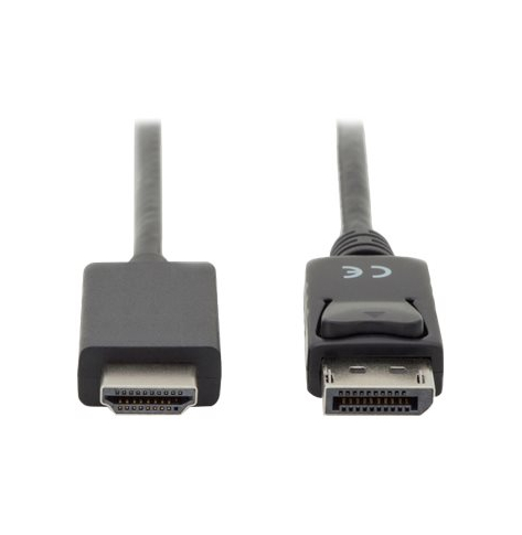 Kabel ASM AK-340303-030-S DisplayPort 1.2 z zatrzaskiem 4K UHD Typ DP/HDMI A M/M czarny 3m