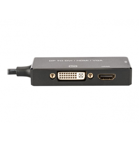 ASM AK-340418-002-S ASSMANN Adapter DisplayPort 1 na 3 HDMI+DVI+VGA multimedialny 0,2m