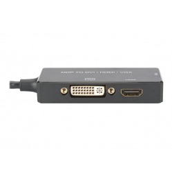 ASM AK-340419-002-S ASSMANN Adapter Mini DisplayPort 1 na 3 HDMI+DVI+VGA multimedialny 0,2m