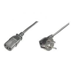 Kabel ASM AK-440109-008-S ASSMANN zasilajacy Typ Schuko katowy/IEC C13,M/z czarny 0,75m