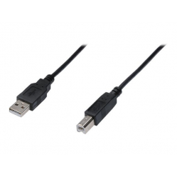 Kabel ASSMANN 1000x USB2.0 1.8m USB A to USB B AWG28 black bulk