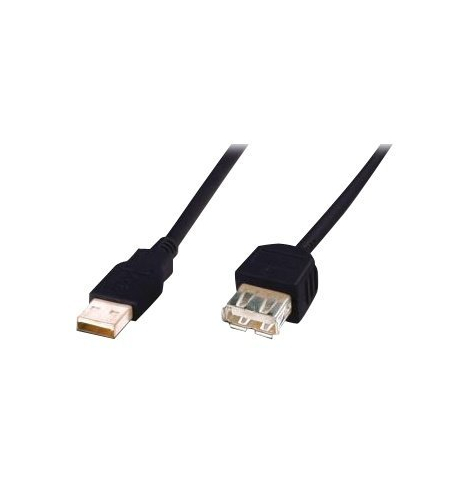 Kabel ASSMANN 150x USB2.0 przedłużający 3m USB A/M to A/F bulk black