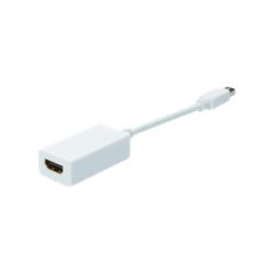 ASSMANN adapter mini DP - HDMI type A M/F 0.15m DP 1.1a CE biały