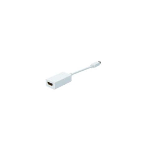 ASSMANN adapter mini DP - HDMI type A M/F 0.15m DP 1.1a CE biały