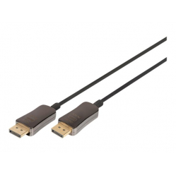 Kabel ASSMANN DisplayPort AOC Hybrid-fiber connection M/M 10m UHD 8K60Hz CE gold czarny