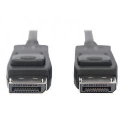 Kabel ASSMANN DisplayPort DP M/M 3m w/lock UHD 8K Vers. 1.3/1.4 czarny