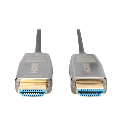 Kabel ASSMANN HDMI AOC Hybrid-fiber Type A M/M 10m UHD 8K60Hz CE gold czarny