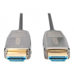 Kabel ASSMANN HDMI AOC Hybrid-fiber Type A M/M 15m UHD 8K60Hz CE gold czarny