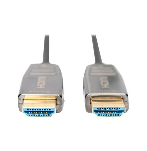 Kabel ASSMANN HDMI AOC Hybrid-fiber Type A M/M 15m UHD 8K60Hz CE gold czarny