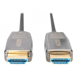 Kabel ASSMANN HDMI AOC Hybrid-fiber Type A M/M 20m UHD 8K60Hz CE gold czarny