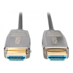 Kabel ASSMANN HDMI AOC Hybrid-fiber Type A M/M 30m UHD 8K60Hz CE gold czarny