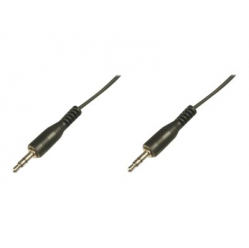 Kabel ASSMANN audio odlewany stereo 3.5mm 2.50m CCS 2x0.10/10 M/M black